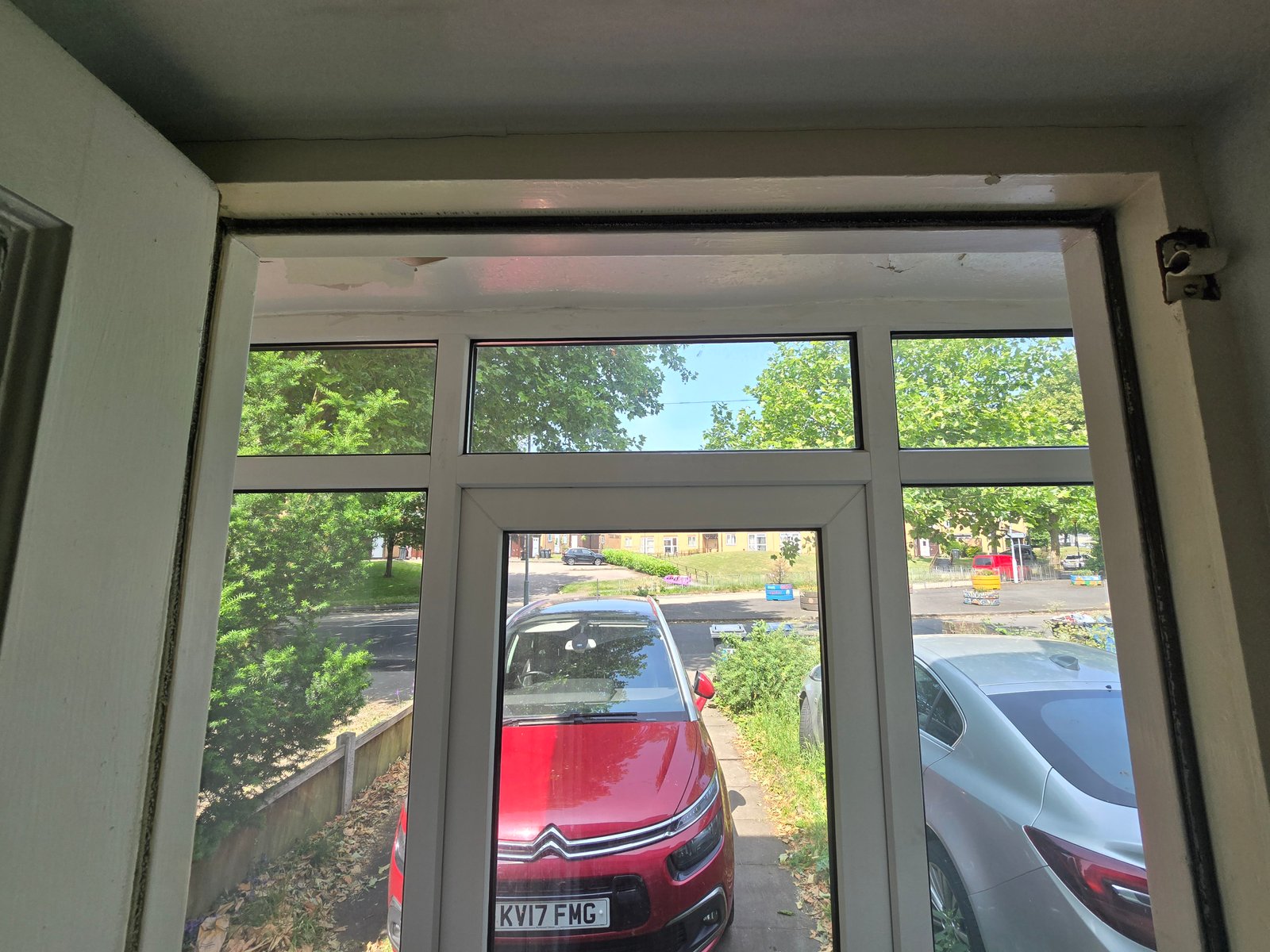 Living room before tinting